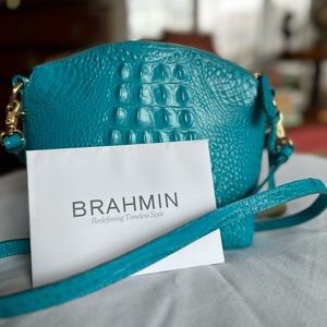 Brahmin Mini Duxberry Crossbody - bright blue
